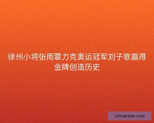 徐州小将张雨霏力克奥运冠军刘子歌赢得金牌创造历史 徐州小将张雨霏力克奥运冠军刘子歌赢得金牌创造历史